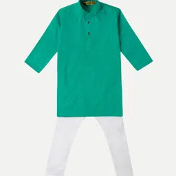 Pro-Ethic STYLE DEVELOPER Boys Green Regular Kurta with Pyjamas-70
