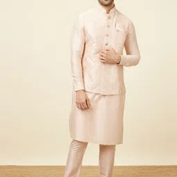 Manyavar Regular Kurta With Pyjamas & Nehru Jacket-image-16