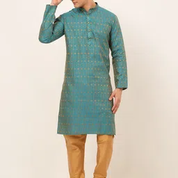 Jompers Men Blue Kurta with Pyjamas-picture-42