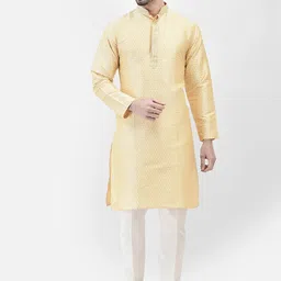 SG LEMAN Floral Self Design Regular Thread Work Kurta With Pyjama-picture-0