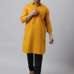 Hangup Shirt Collar Pathani Kurta with Pyjama-picture-57