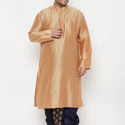 VASTRAMAY Men Rose Gold Kurti with Pyjamas-picture-17