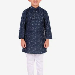 Pro-Ethic STYLE DEVELOPER Boys Blue Printed Kurta with Pyjamas-13