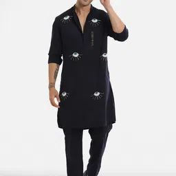 Komal Kothari Sequined Pure Cotton Kurta with Pyjamas-picture-42