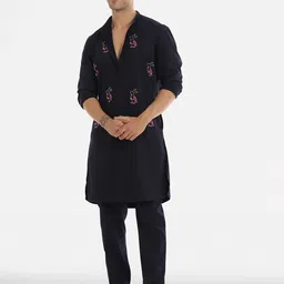 Komal Kothari Embroidered Sequined Pure Cotton Kurta with Pyjamas-picture-2