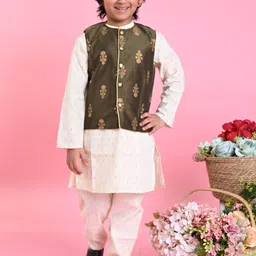 SAKA DESIGNS Boys Printed Regular Pure Cotton Kurta with Pyjamas-6