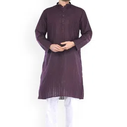 Exotic India Men Regular Pure Cotton Kurta with Pyjamas-46