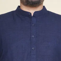 John Pride Plus Size Mandarin Collar Kurta with Pyjamas image 3