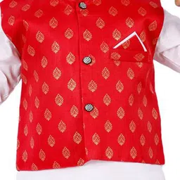 BAESD Boys Regular Kurta with Pyjamas With Nehru Jacket image 2