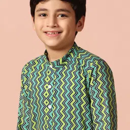 BAESD Boys Printed Regular Kurta with Pyjamas image 5