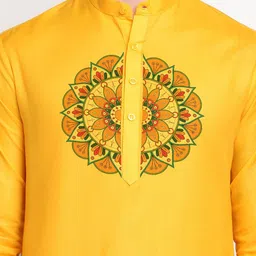 DEVOILER Ethnic Motif Printed Straight Kurta with Pyjamas image 2