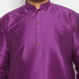 VASTRAMAY Plus Size Mandarin Collar Kurta and  Dhoti Pants With Nehru Jacket image 2