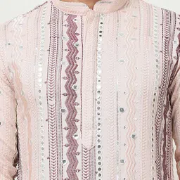 Anouk Men Embroidered Regular Mirror Work Kurta with Pyjamas image 2