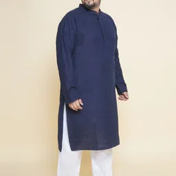 John Pride Plus Size Mandarin Collar Kurta with Pyjamas image 5