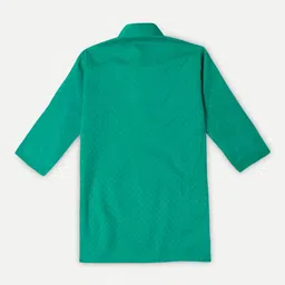 Pro-Ethic STYLE DEVELOPER Boys Green Regular Kurta with Pyjamas image 5