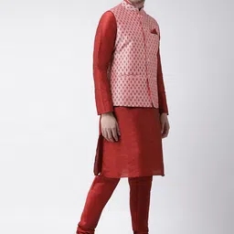 DEYANN Regular Kurta With Pyjama & Nehru Jacket image 4