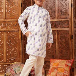 Stylo Bug Boys Printed Regular Kurta with Pyjamas image 5