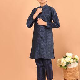 LilPicks Boys Embroidered Regular Kurta With Pyjamas-image-16