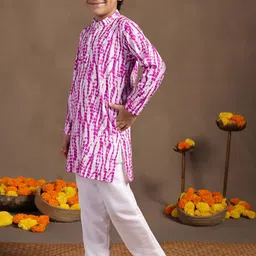 BAESD Boys Printed Regular Kurta with Pyjamas image 3