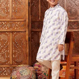 Stylo Bug Boys Printed Regular Kurta with Pyjamas image 3