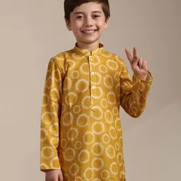 Manyavar Boys Geometric Printed Regular Kurta With Pyjamas image 2