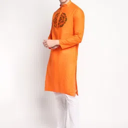 DEVOILER Ethnic Motifs Printed Kurta With Pyjamas image 5