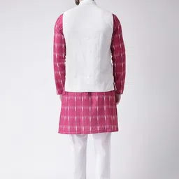 hangup plus Men Printed Kurta with Pyjamas & Nehru Jacket image 5