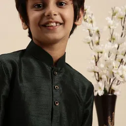 Sanwara Boys Green Kurta with Pyjamas-picture-39