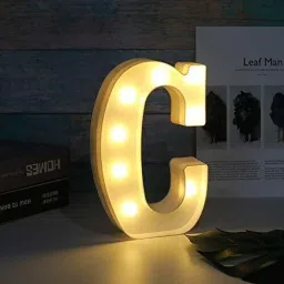 Marquee Alphabet Shaped Light For Home Party Decoration (C) - White , Pack of 1 Night Lamp-image-34