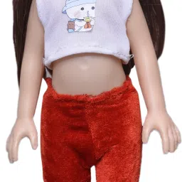 Cute Gorgeous Girl Doll Toy with Moveable Arms and Legs Dress, Hairs, Cap, Shoes-48