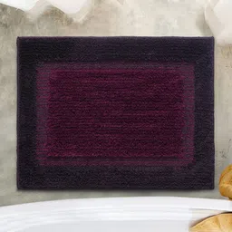 Saral Home Elyesse Maroon & Purple Self-Design Anti-Skid Doormat-6