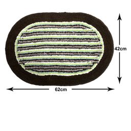 Kuber Industries Brown & Green Striped Doormat image 4