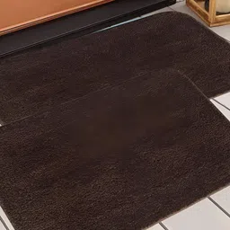 Bajo's Brown 2-Pcs Self-Designed Anti-Skid Doormats-20