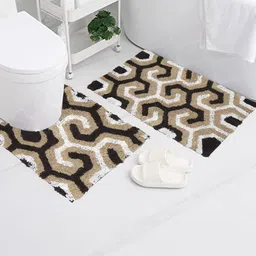 AAZEEM Set Of 2 Printed Anti-Skid Bath Rugs-10