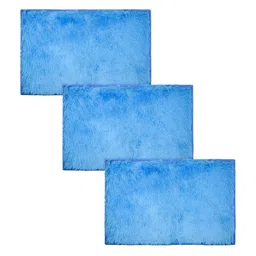 Kuber Industries Blue 3 Pieces Anti-Skid Doormats-54