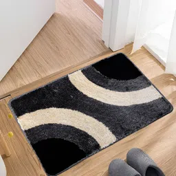 Kuber Industries Grey & Beige 2-Pcs Geometric Anti-Skid Cotton Doormats-19