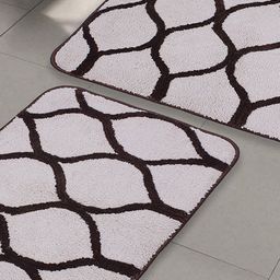 Saral Home Set Of 2 Brown Textured Bath-Door Mat-99