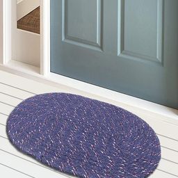 Kuber Industries 3Pcs Blue Woven-Design Doormats-image-31