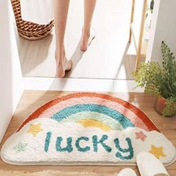 ROSEATE White & Blue Printed Anti-Skid Doormat-image-24