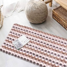 LUXEHOME INTERNATIONAL Beige Geometric Cotton Doormat-picture-17