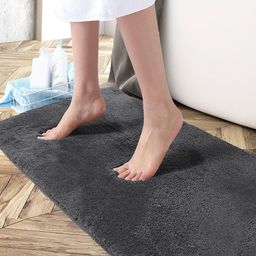 LUXEHOME INTERNATIONAL Grey Solid Anti Skid Doormat-16