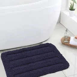 Soumya Set of 2 Blue Anti-Skid Absorbent Striped Doormats-21