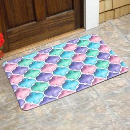 Dakshya Industries Purple & Pink Self Designed Anti-Skid 3D Doormat-image-77