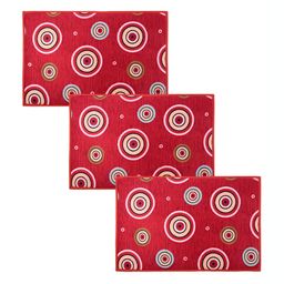 Kuber Industries Red & Beige 3 Pcs Softness & Comfort Doormat-image-18