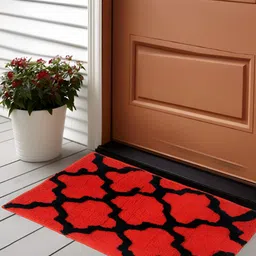 Bajo's Red & Black Patterned Anti-Skid Doormats-picture-53