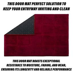 Kuber Industries Maroon Cotton Soft & Comfort Doormat-20