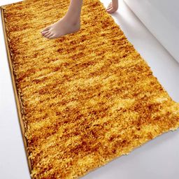 LUXEHOME INTERNATIONAL Gold Toned 120 GSM Anti-Skid Bath Rug-image-76