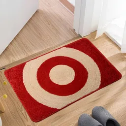 Kuber Industries Red & Beige 2-Pcs Cotton Doormats-18