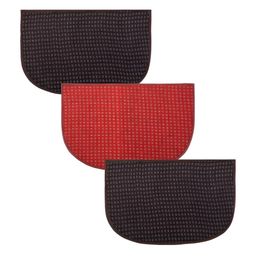 Kuber Industries Red & Black 3 Pieces Printed Anti Skid Doormats-2