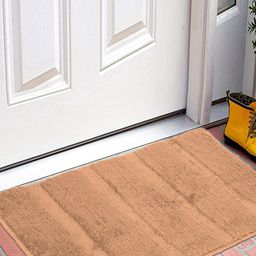 Kuber Industries Set Of 2 Brown Striped Anti-Skid Cotton Doormats-6